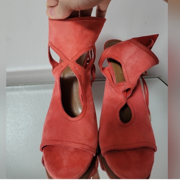Aquazzura Sexy Thing Coral 38.5 - Picture 1 of 9